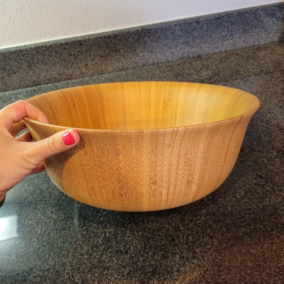Crate and barrel bamboo bowl - Picture 1 of 4